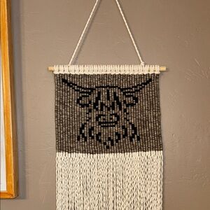 Handcrafted Black and Cream Wall Hanging Decor